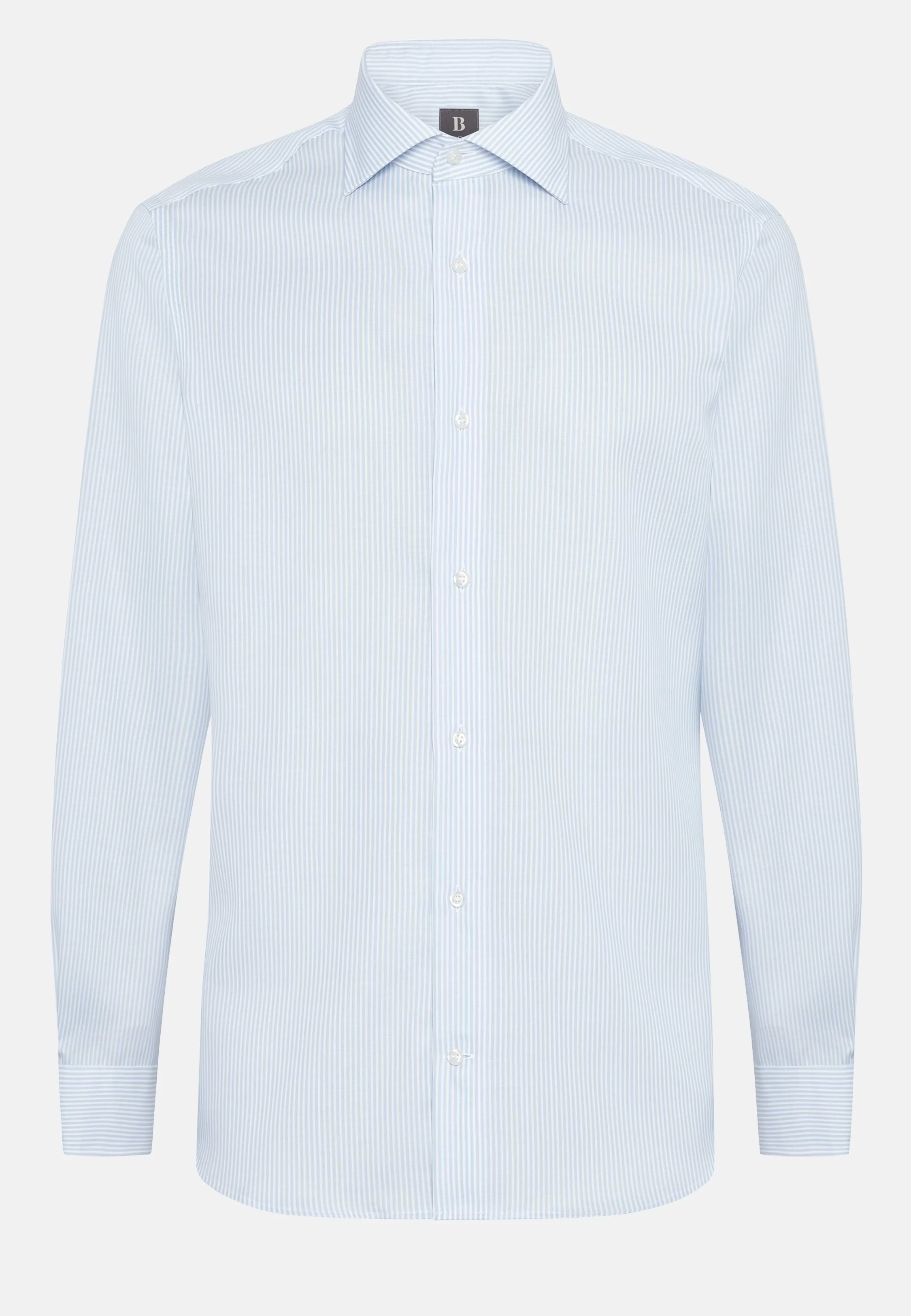 Slim Fit Striped Cotton Twill Shirt