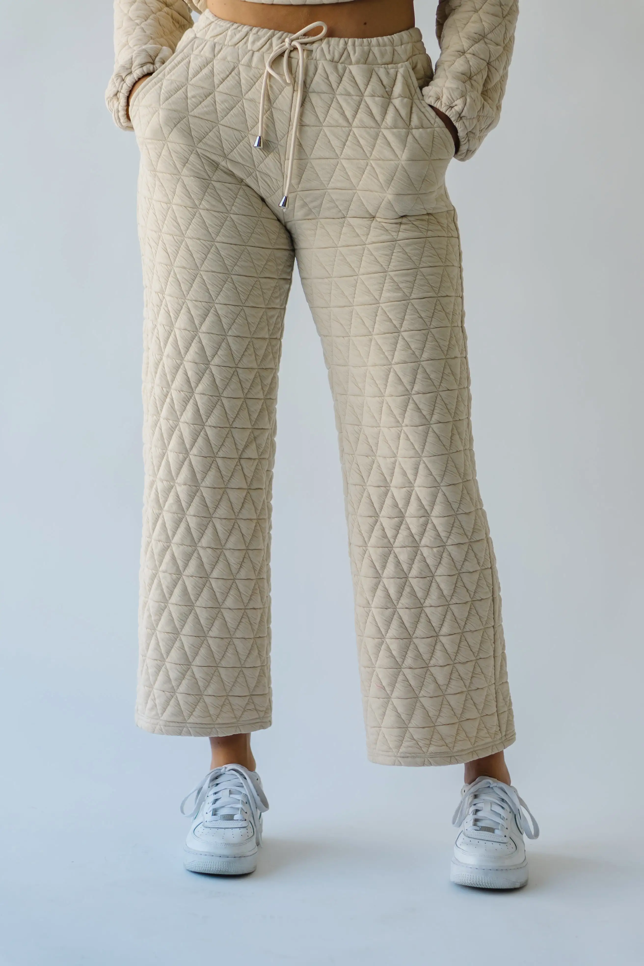 The Elberton Textured Straight Leg Pant in Sand