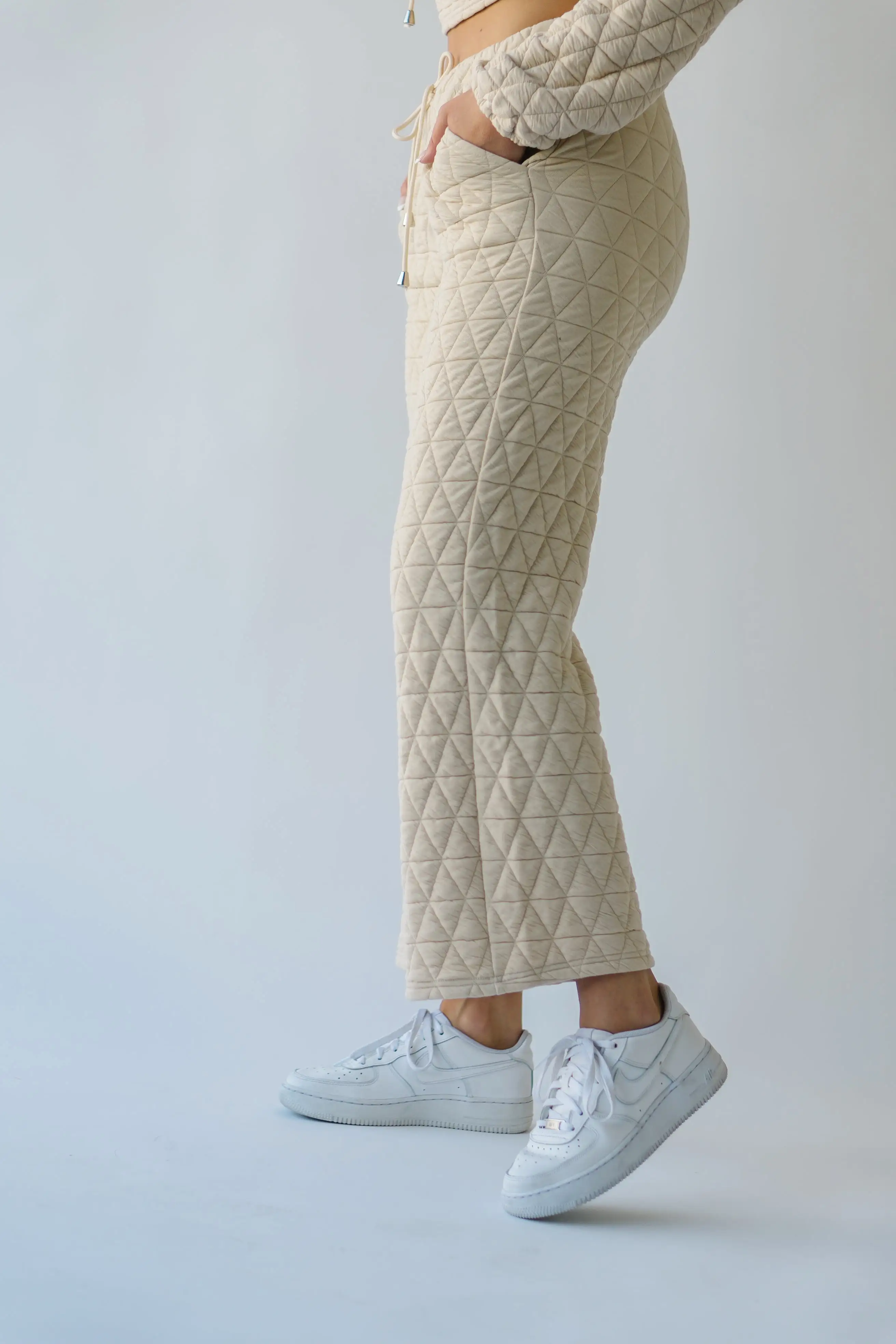 The Elberton Textured Straight Leg Pant in Sand