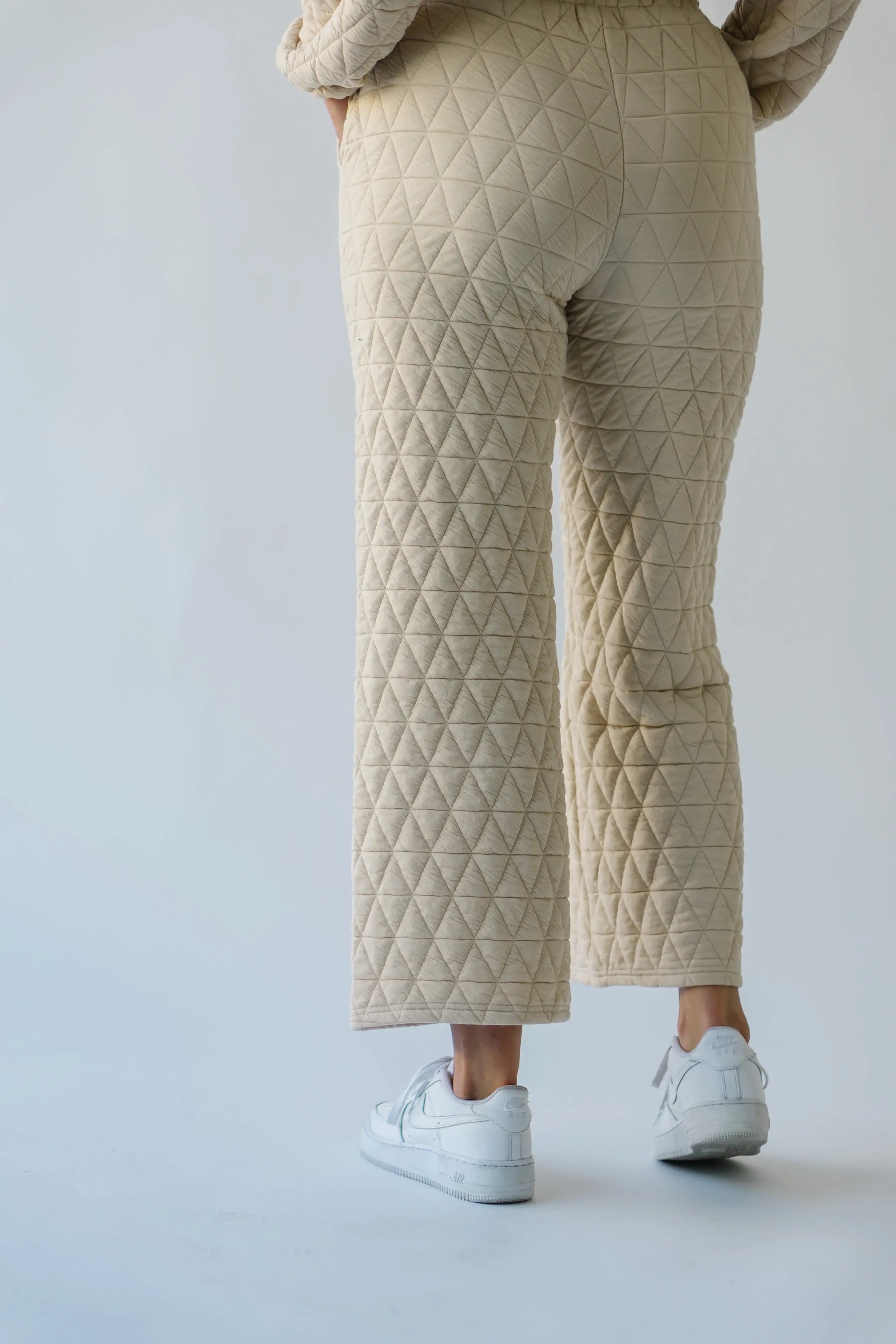 The Elberton Textured Straight Leg Pant in Sand