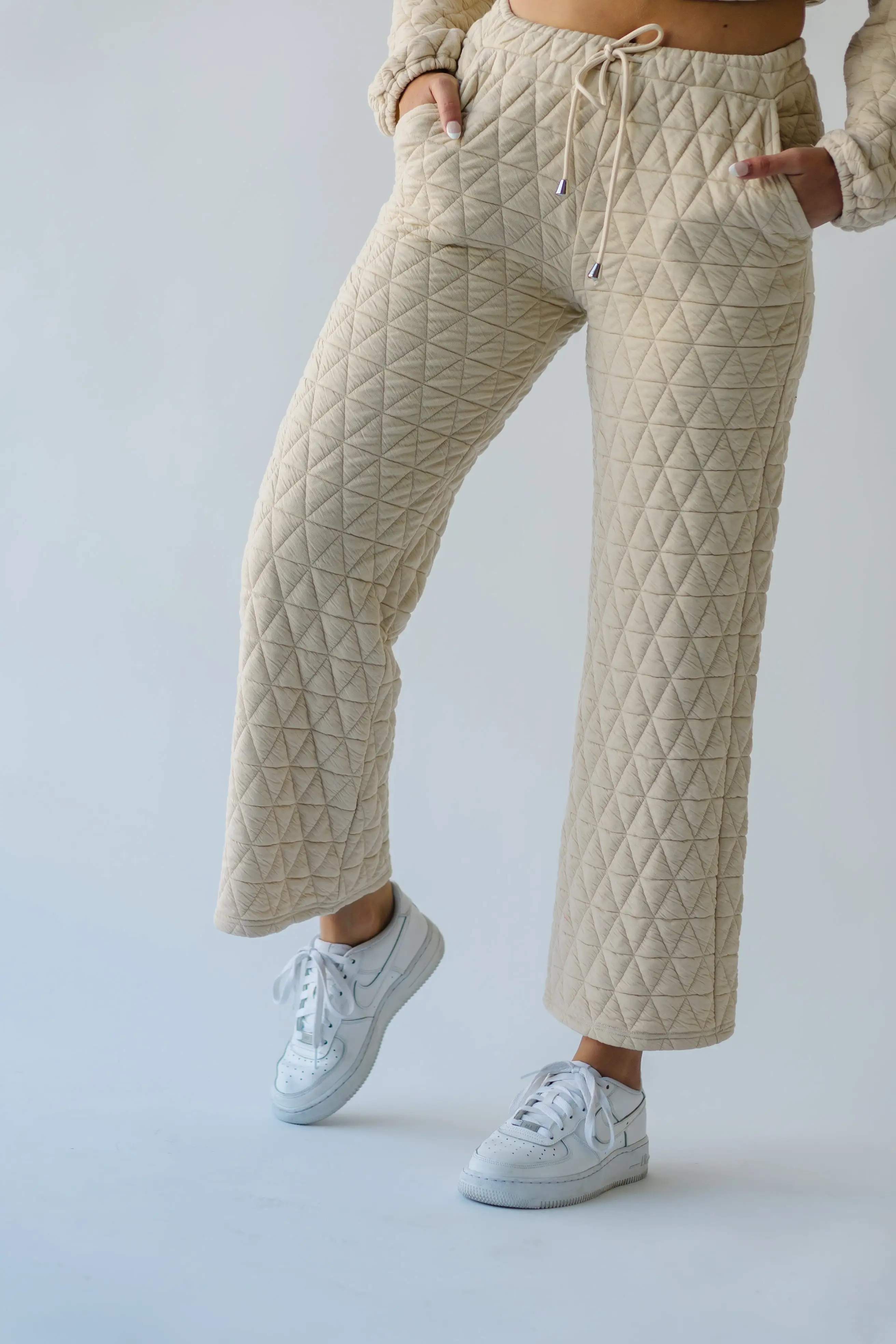 The Elberton Textured Straight Leg Pant in Sand