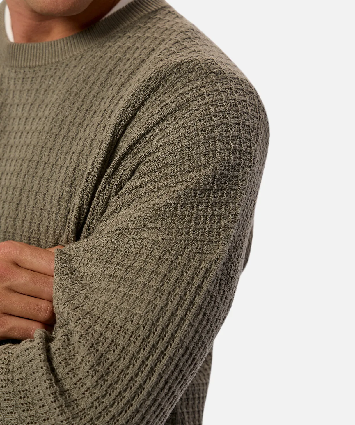 The Nunez Long Sleeve Sweater - Thyme