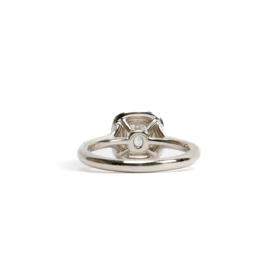 TIFFANY & CO. Platinum Diamond Soleste Double Halo Engagement Ring - FINAL SALE