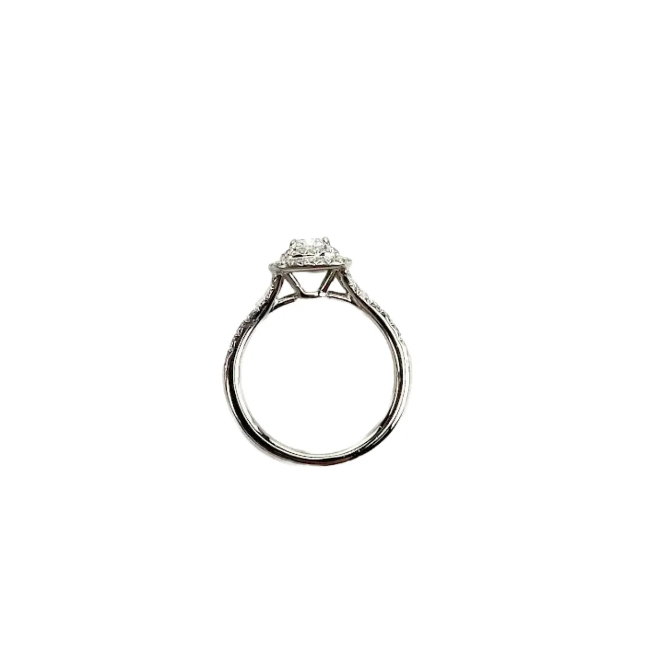 TIFFANY & CO. Platinum Diamond Soleste Double Halo Engagement Ring - FINAL SALE