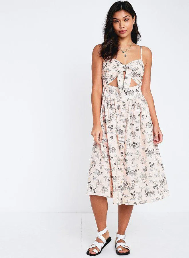 TROPICAL TIDES MIDI DRESS