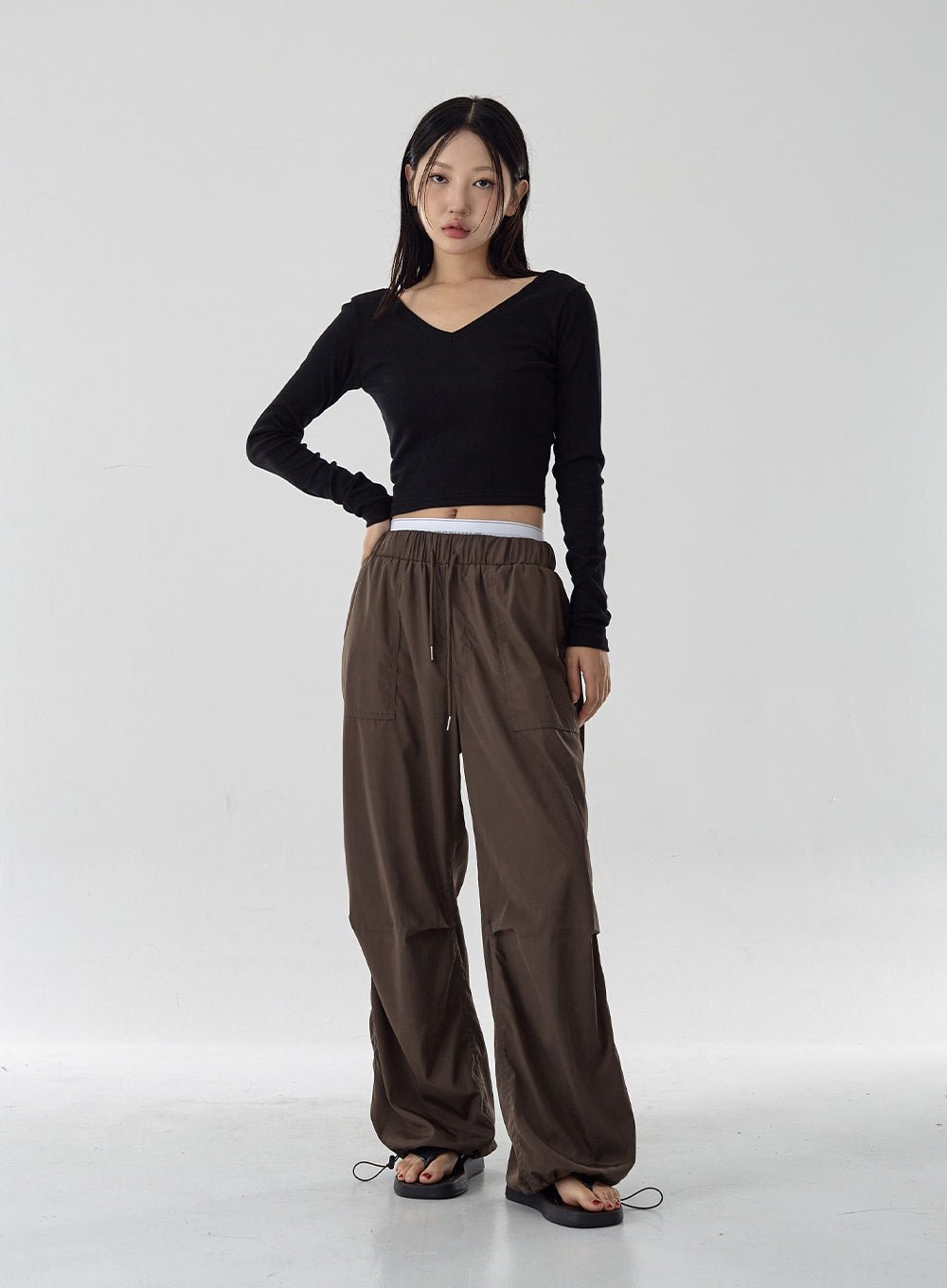 Two Way Long Sleeve Crop Top CG11