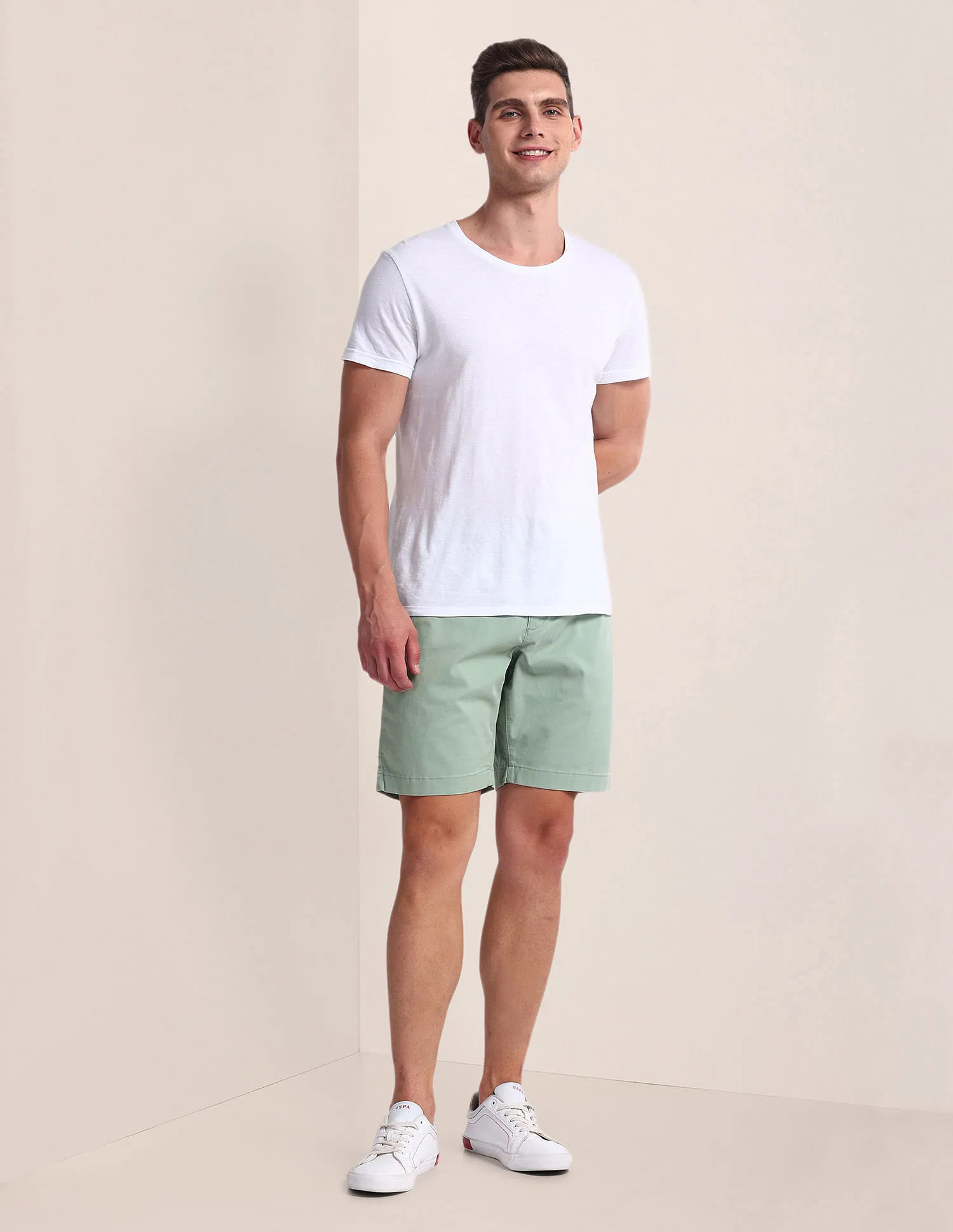 U.S. Polo Assn. Slim Straight Fit Twill Shorts