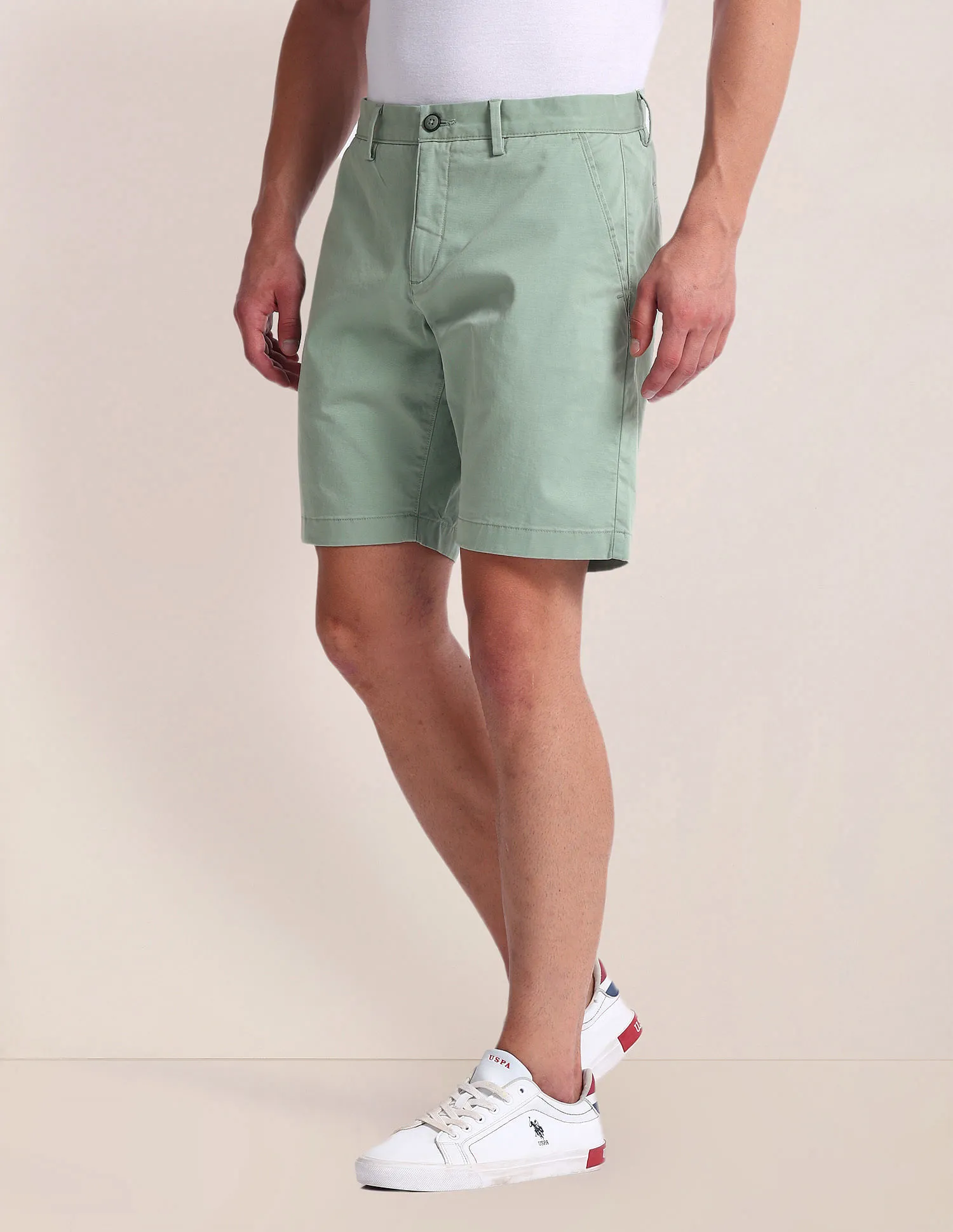 U.S. Polo Assn. Slim Straight Fit Twill Shorts