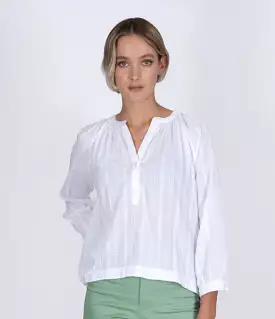 White cotton Mokka blouse