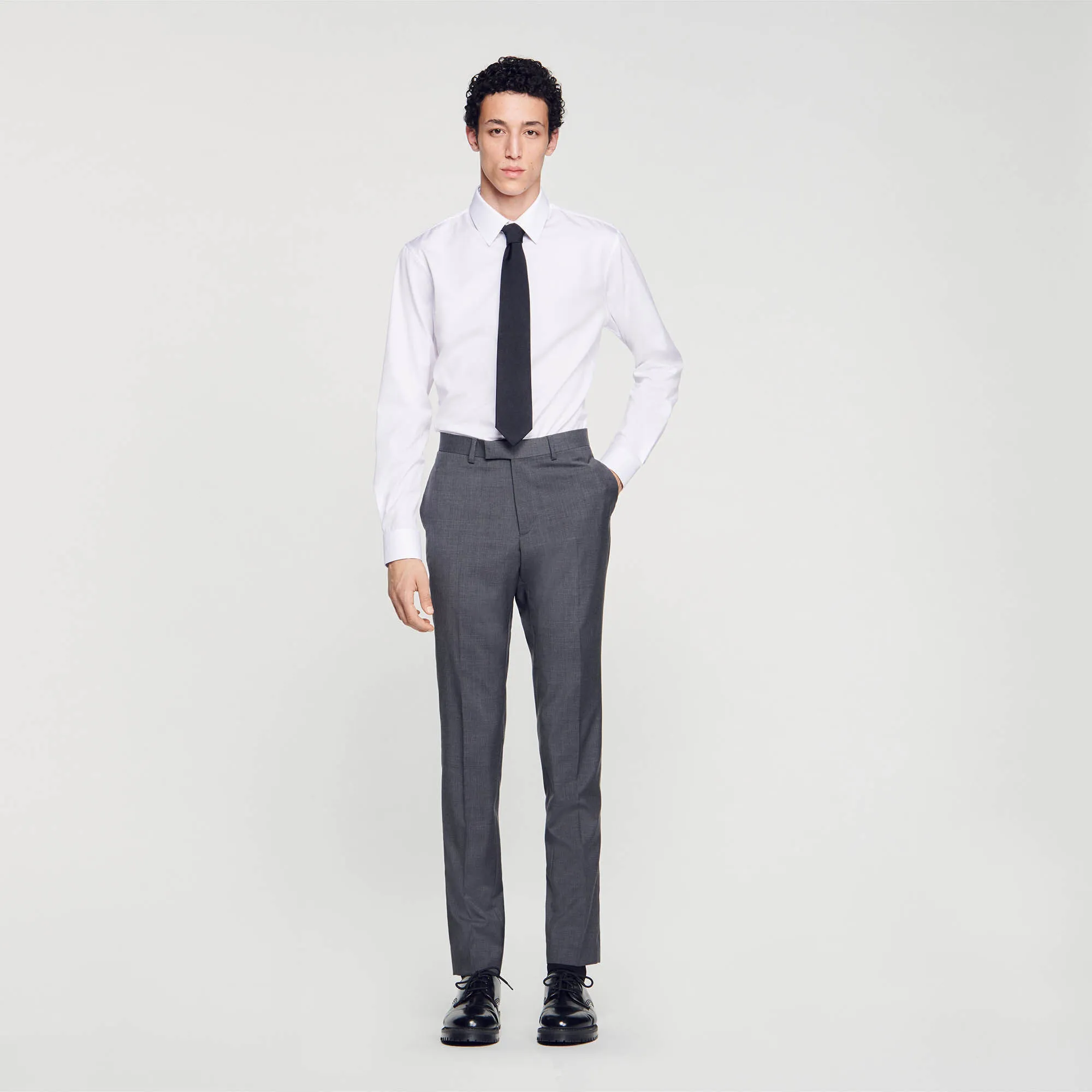 Wool suit trousers