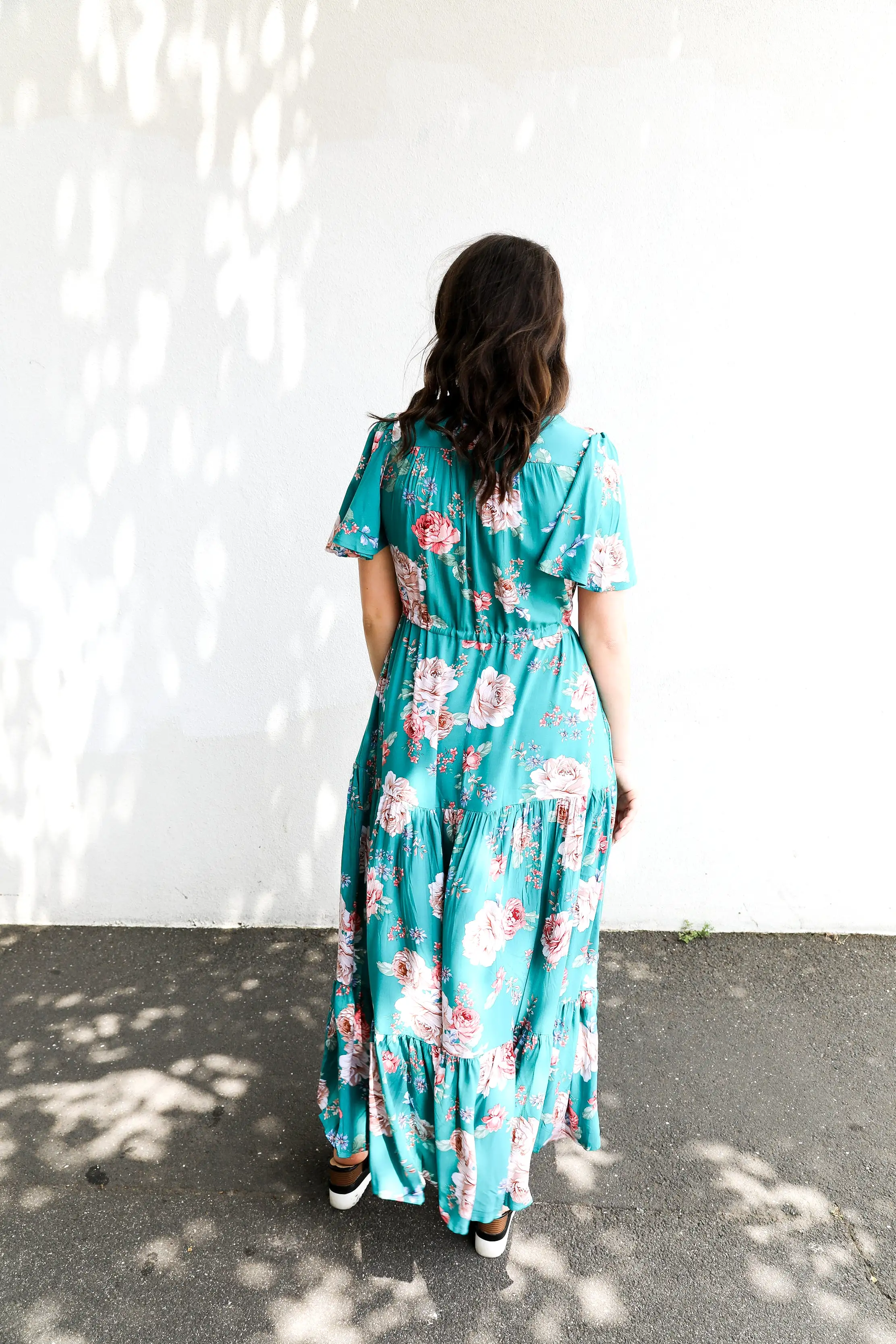 Zoe Maxi (Teal Floral)